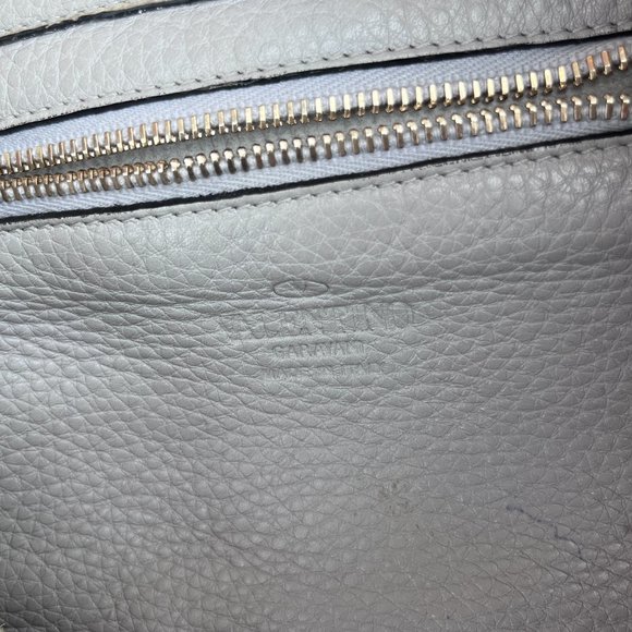 Valentino Rockstud Grainy Calfskin Bag - Gray - Picture 12 of 13